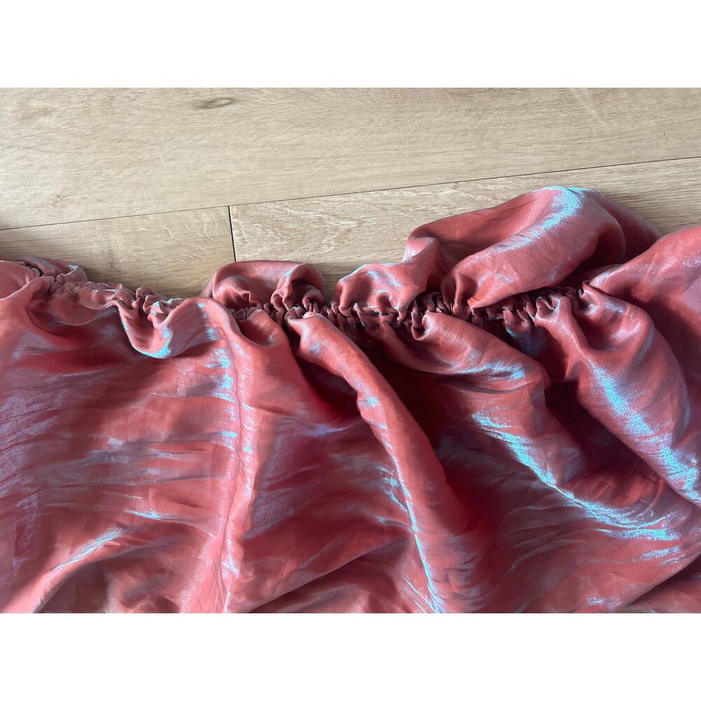 PrettyLittleThing Pink Iridescent Ruched Mini Dress - Picture 2 of 4